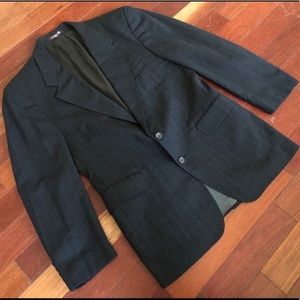 Evan Picone 100% Pure Wool Pinstripe Blazer Jacket